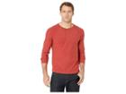 Lucky Brand Long Sleeve Snow Heather Henley Tee (red) Men's T Shirt