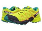 Salomon Kids Speedcross (little Kid/big Kid) (acid Lime/night Sky/scarlet Ibis) Kids Shoes