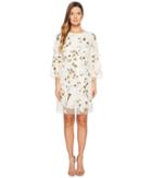 Marchesa Notte Embroidered Tunic With Sequins And Beads (ivory) Women's Dress