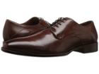 Johnston & Murphy Nolen Plain Toe (mahogany Italian Calfskin) Men's Lace Up Wing Tip Shoes