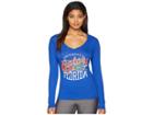 Champion College Florida Gators Long Sleeve V-neck Tee (royal 2) Women's T Shirt