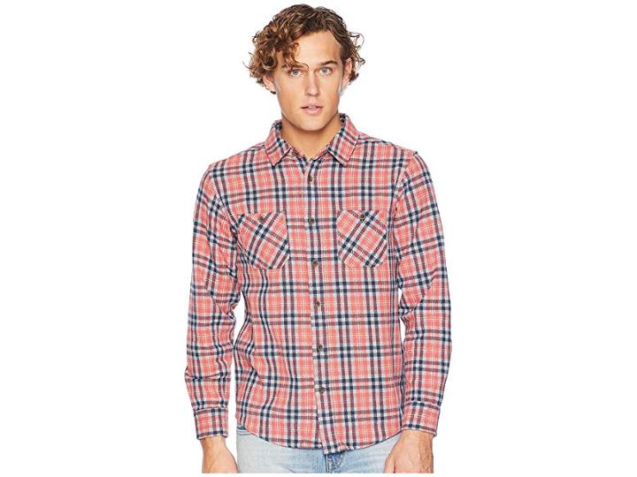 Vissla Cliffside Flannel (plumeria) Men's Clothing