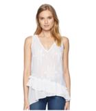 Bcbgeneration Layered Ruffle Hem Tank (optic White) Women's Sleeveless