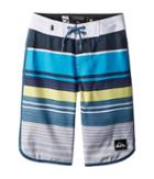 Quiksilver Kids Eye Scallop Boardshorts (big Kids) (cyan Blue) Boy's Swimwear