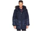 Marc New York By Andrew Marc Oxford Combo Parka W/ Faux Fur Hood (ink) Men's Coat