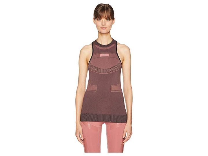 Adidas By Stella Mccartney Run Ultra Seamless Tank Cz3497 (black/coffee Rose) Women's Clothing
