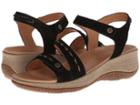 Acorn Vista Wedge Ankle (black) Women's Sandals