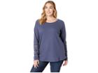 Columbia Plus Size Along The Gorgetm Printed Crew (nocturnal) Women's Long Sleeve Pullover