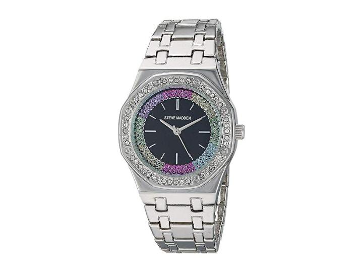 Steve Madden Geo Shaped Ladies Alloy Band Watch Smw177 (silver) Watches