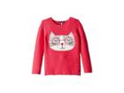 Joules Kids Intarsia Sweater (toddler/little Kids) (deep Pink Cat) Girl's Sweater