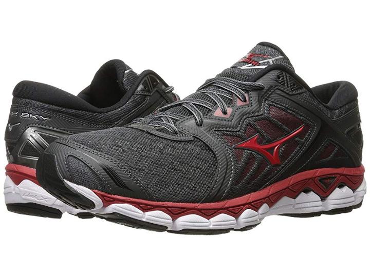 Mizuno Wave Sky (iron Gate/red/black) Boys Shoes