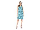 Fresh Produce Palm Leaves Chloe Dress (luna Turquoise) Women's Dress