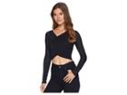 Show Me Your Mumu Connie Top (silky Scrunch Black) Women's Clothing