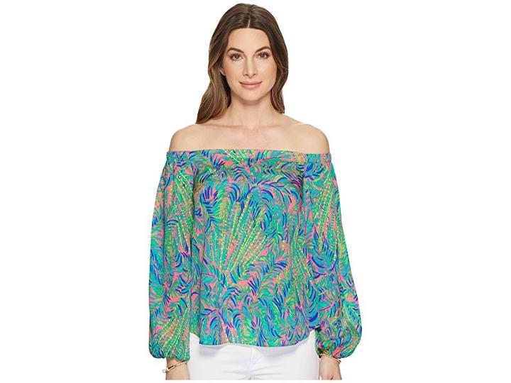 Lilly Pulitzer Adira Top (pink Sunset Coco Breeze) Women's Clothing