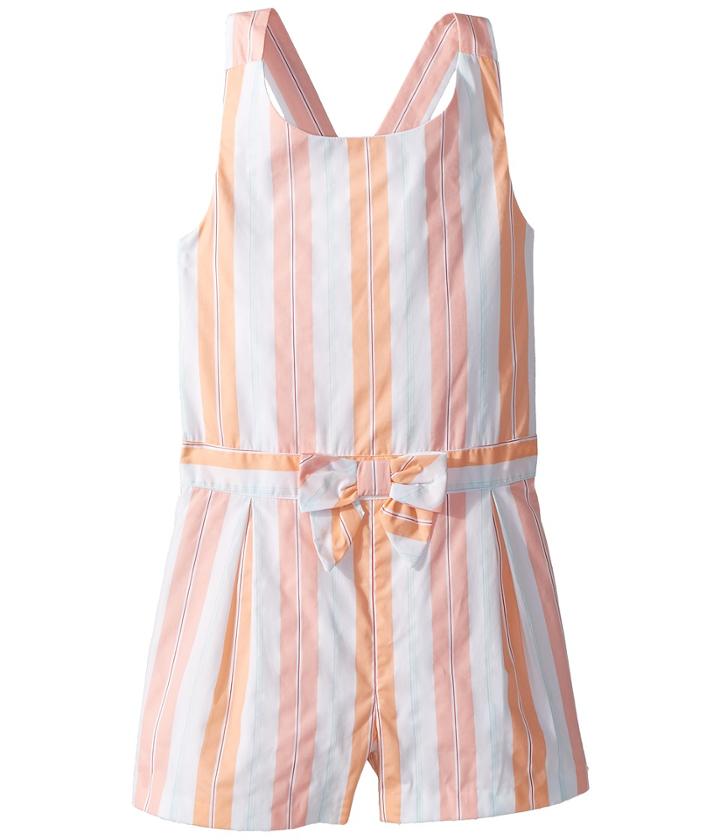 Janie And Jack Sleeveless Stripe Romper (toddler/little Kids/big Kids) (multicolor) Girl's Jumpsuit & Rompers One Piece