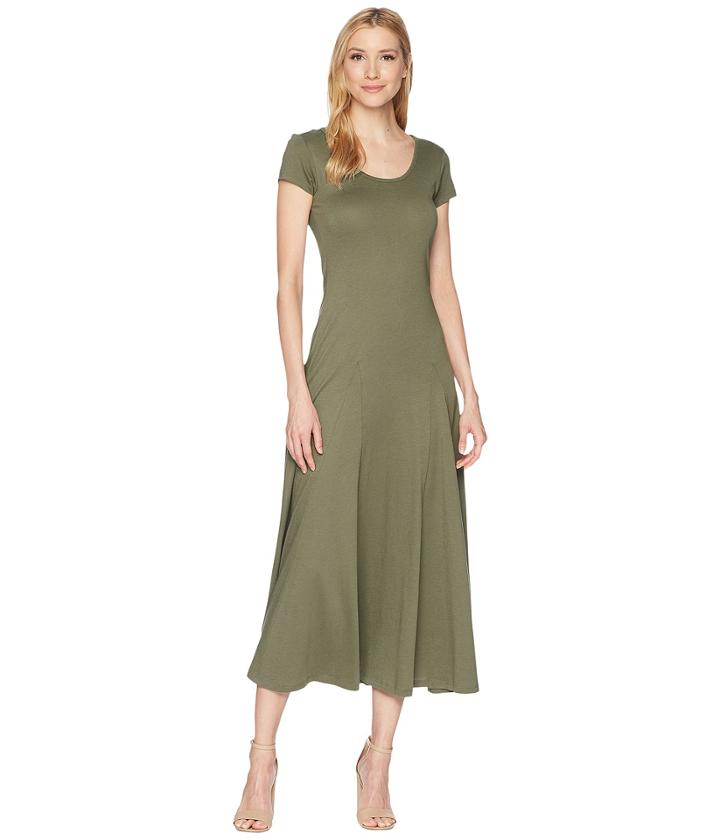 Lauren Ralph Lauren Jersey Scoop Neck Maxi Dress (sage Moss) Women's Dress