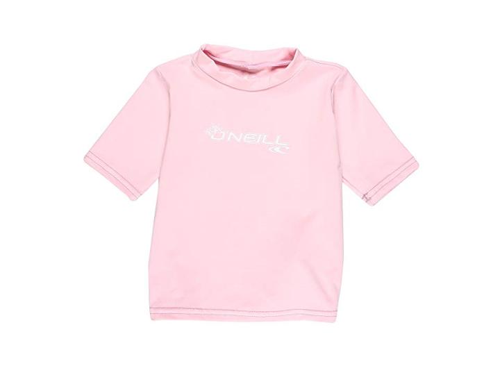 O'neill Kids Basic Skins S/s Rash Tee (toddler) (pink) Boy's Swimwear