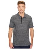 Adidas Golf Gradient Heather Jersey Polo (black) Men's Short Sleeve Pullover