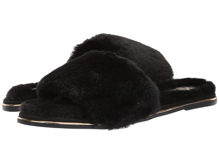Yosi Samra Rose Slide (black) Women's Slippers