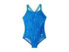 Nike Kids Rush Heather Spiderback One-piece (little Kids/big Kids) (racer Blue) Girl's Swimsuits One Piece