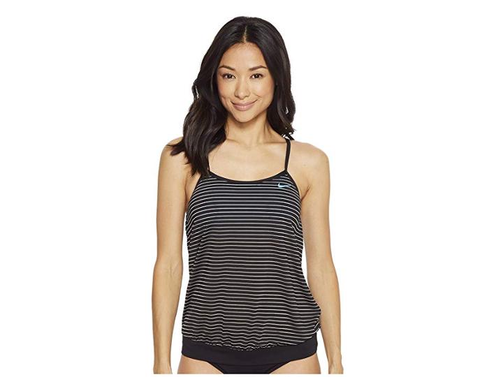 Nike Layered Tankini (black) Women's Swimwear