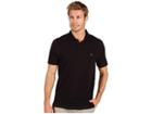 John Varvatos Star U.s.a. Slub S/s Peace Polo K1381n2b (black) Men's Short Sleeve Knit