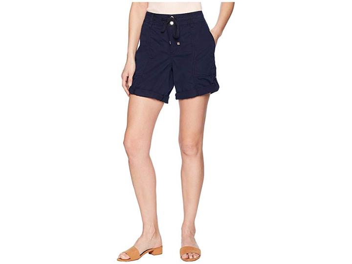 Lauren Ralph Lauren Cotton Twill Drawstring Shorts (navy) Women's Shorts