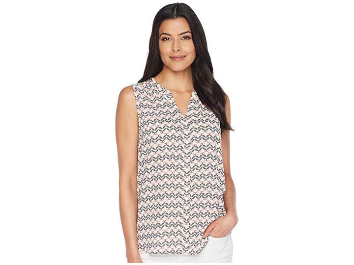 Nydj Sleeveless Pintuck Pleat Back (flutterflies Primrose) Women's Sleeveless