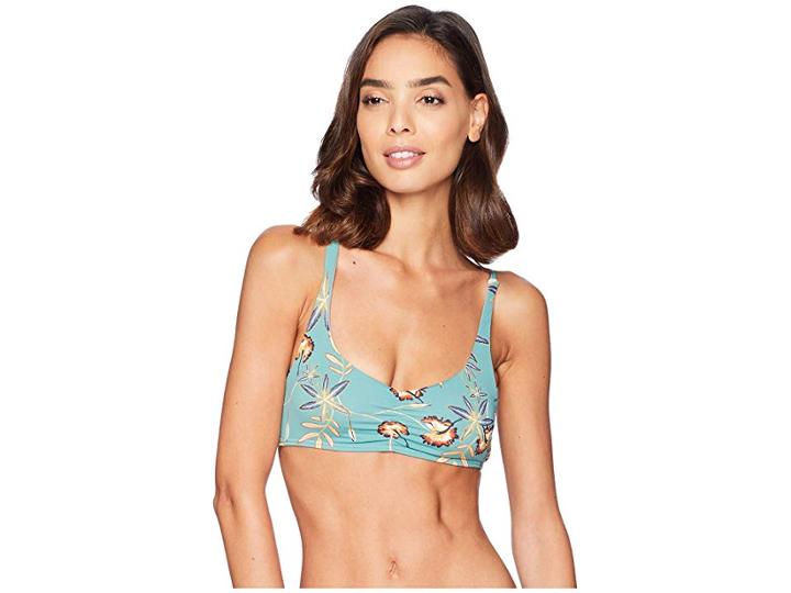 Roxy Printed Softly Love Regular Athletic Top (trellis Bird Flower Swim) Women's Swimwear
