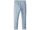 Polo Ralph Lauren Kids Floral Jersey Leggings (little Kids) (white/blue Multi) Girl's Casual Pants