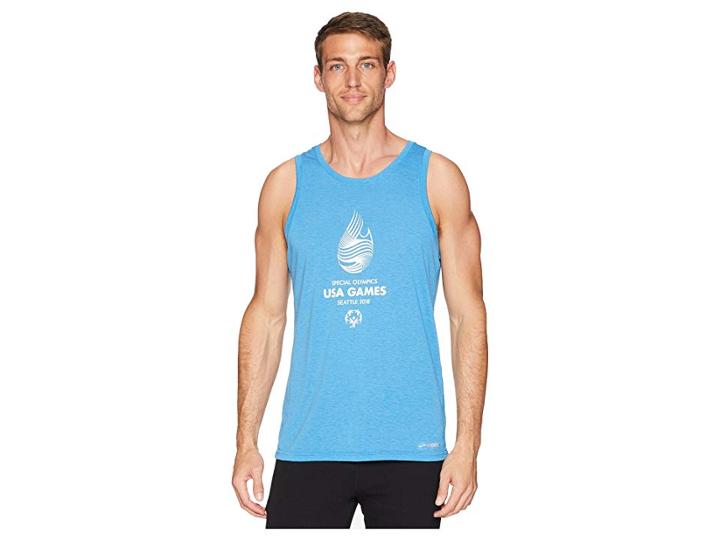 Brooks Usa Games Event Tank Top (special Olympics Blue) Men's Sleeveless