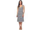 Nicole Miller Asymmetrical Pleated Dress (black/white) Women's Dress