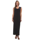 Kamalikulture By Norma Kamali Go Sleeveless U-neck Maxi (steel/stealth Gray/stealth Gray) Women's Dress