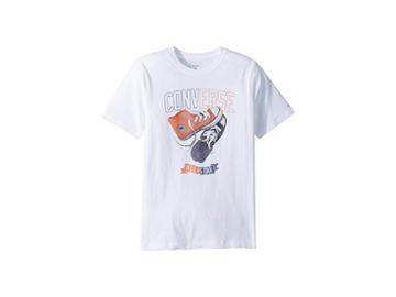 Converse Kids Remixed Chuck Tee (big Kids) (white) Boy's T Shirt