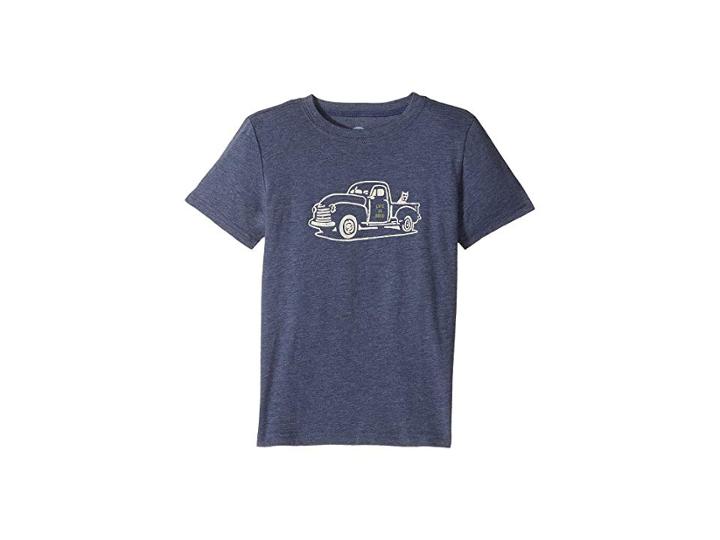 Life Is Good Kids Rocket Truck Cool Tee (little Kids/big Kids) (darkest Blue) Boy's T Shirt