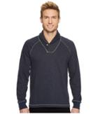 Agave Denim Swell Long Sleeve Shawl Mock Twist Terry (blue Nights) Men's Long Sleeve Pullover