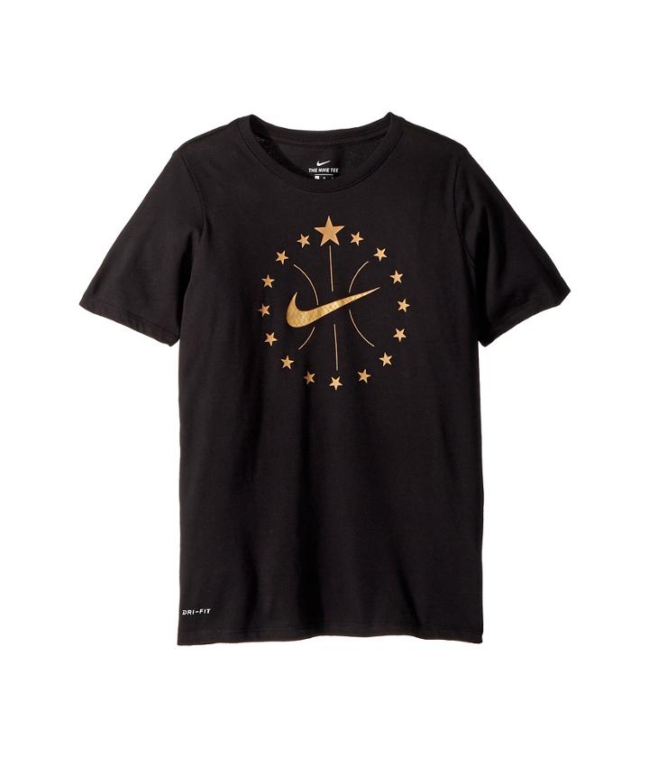 Nike Kids Dry Stars Tee (little Kids/big Kids) (black) Boy's T Shirt