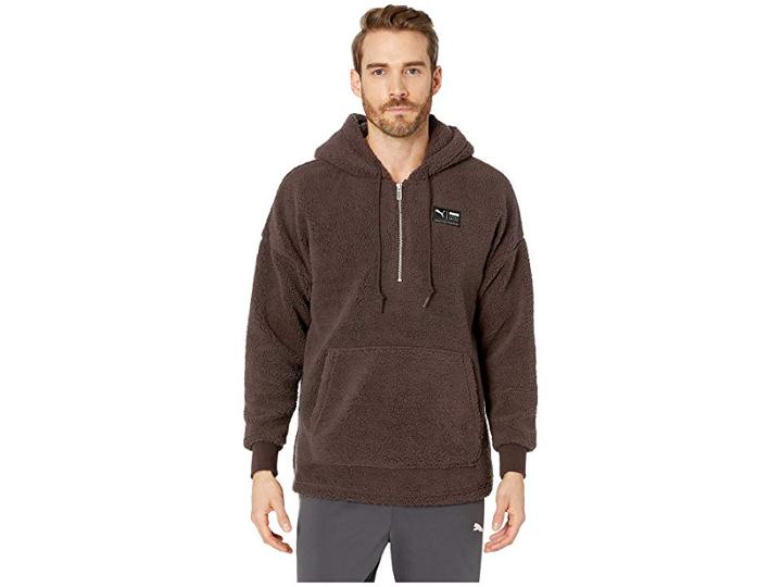 Puma Downtown Sherpa 1/2 Zip Top (mole) Men's Long Sleeve Pullover