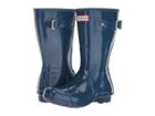 Hunter Original Short Gloss Rain Boots (dark Earth Blue) Women's Rain Boots