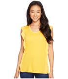 Michael Michael Kors Ruffle Side Top (taxi Yellow) Women's Clothing