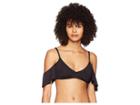 Kenneth Cole Ready To Ruffle Off The Shoulder Bra (black) Women's Swimwear