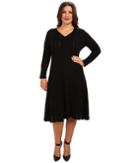 Pendleton Plus Size Black Magic Merino Wool Dress (black) Women's Dress
