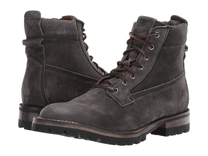 Frye Union Workboot (slate Waxed Suede) Men's  Boots