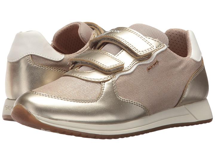 Geox Kids Jensea 1 (big Kid) (beige/gold) Girl's Shoes