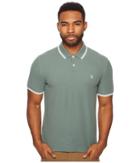 Original Penguin 56 Tipped Pique Polo (duck Green) Men's Short Sleeve Pullover