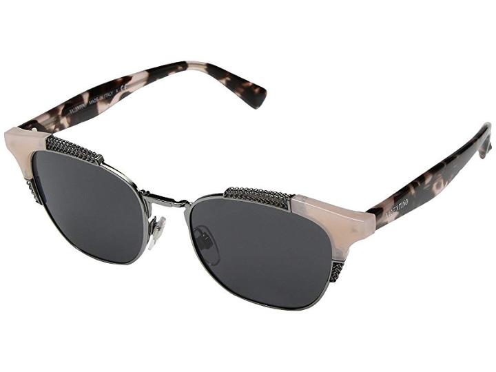 Valentino Va 4027 (opal Pink/havana Pink/dark Grey) Fashion Sunglasses