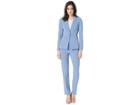 Tahari By Asl Pebble Crepe One-button Pants Suit (blue Ice) Women's Suits Sets