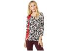 Calvin Klein Printed 3/4 Sleeve With Hardware (rouge Combo) Women's Clothing