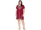 Johnny Was Plus Size Velsia Easy Tunic Dress (grape) Women's Dress