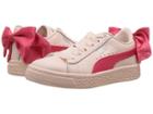 Puma Kids Basket Bow Ac Ps (little Kid/big Kid) (paradise Pink) Girls Shoes